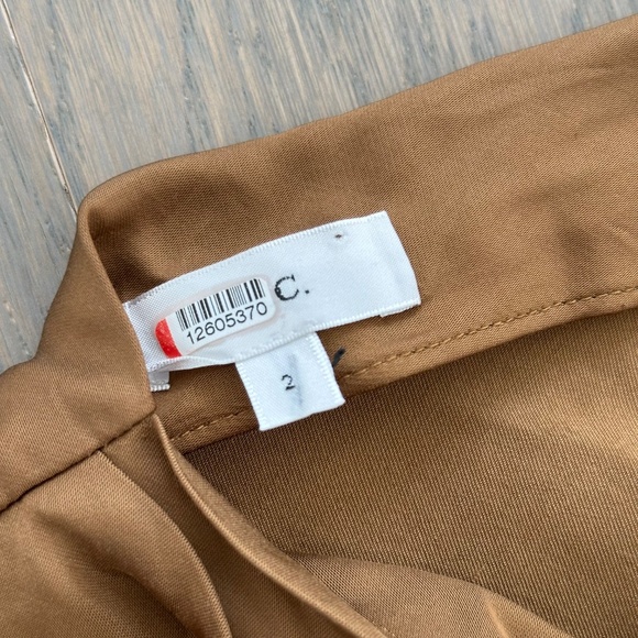 A.L.C. Penny Dress Draped Shoulder Brown Satin Maxi Gown - Size 2 - ALC Mocha - Picture 4 of 14